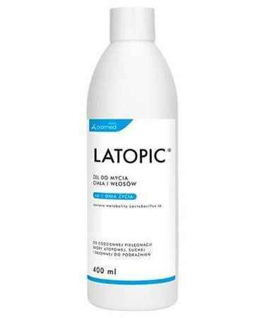 LATOPIC  Żel do mycia ciała i włosów 400ml