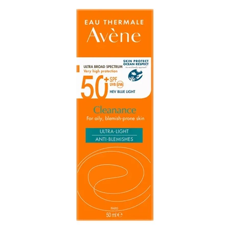 Avene Eau Thermale Cleanance Ultralekki Krem Przeciw Niedoskonałościom SPF 50+, 50ml DATA WAŻNOŚCI 28.02.2026