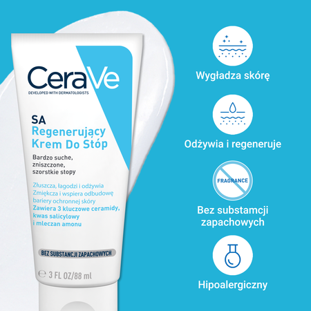CERAVE SA Regenerujący Krem do stóp 88ml DATA WAŹNOŚCI 31.03.2026