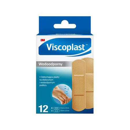 VISCOPLAST Plastry wodoodporne x 12 sztuk