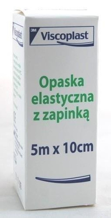 VISCOPLAST Opaska elastyczna z zapinką (5m x 10cm) x 1 sztuka