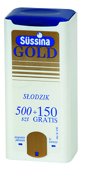 SUSSINA GOLD Słodzik stołowy 500 sztuk