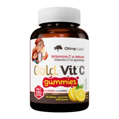 Olimp Gold Vit C Witamina C w żelkach smak cytrynowy, 60 sztuk