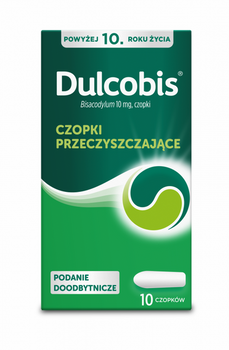 Dulcobis czopki doodbytnicze 10mg - 10 czopków 