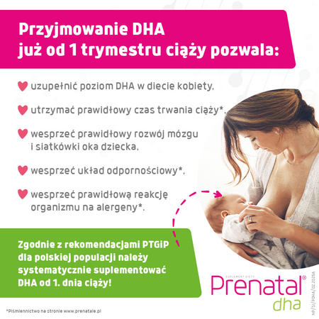 Prenatal DHA (kwasy omega – 3: DHA + EPA) – w ciąży i podczas karmienia piersią, 30 kapsułek