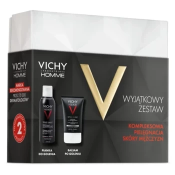 VICHY HOMME Zestaw do golenia (Pianka do golenia, 200 ml + Balsam po goleniu, 75 ml)