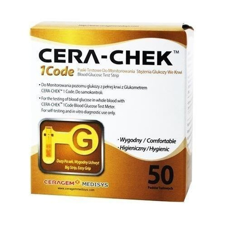 CERA-CHEK 1 CODE test paskowy x 50 sztuk