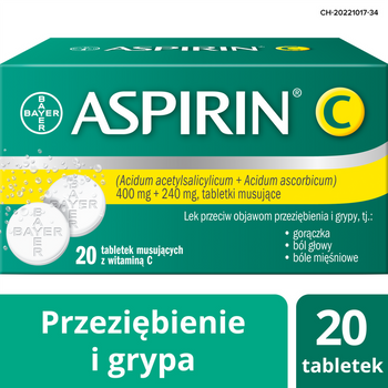 Aspirin C x 20 tabletek musujących