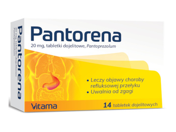 Pantorena tabletki dojelitowe 20 mg 14 tabletek