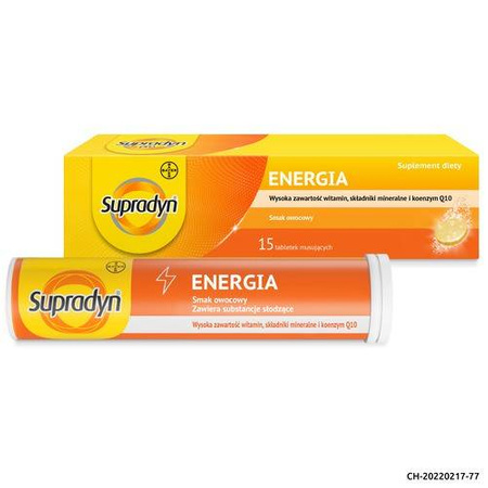 Supradyn Intensia Energy, tabletki musujące, 15 sztuk