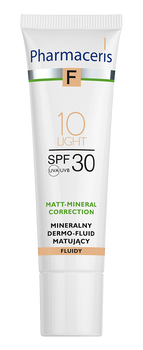 PHARMACERIS F Mineralny Dermo -Fluid matujący SPF30 LIGHT10 30ml