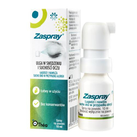 ZASPRAY innowacyjny nawilżający oczy spray na powieki, 10ml 