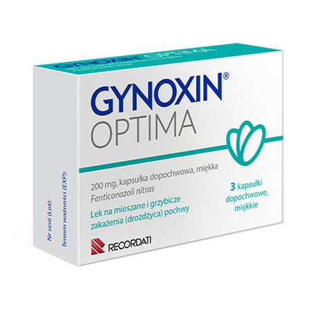 Gynoxin Optima 200 mg x 3 kapsułki dopochwowe