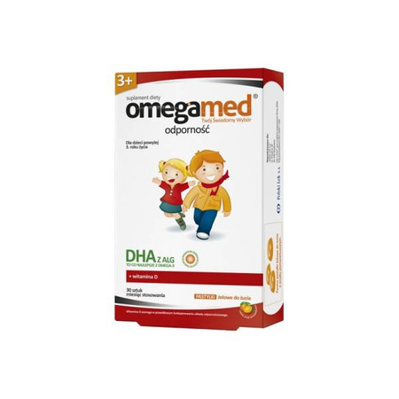 Omegamed Odporność 3+ pastylki/lamelki/żelki  30sztuk DATA WAŻNOŚCI  31.01.2026