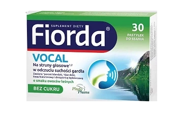 Fiorda VOCAL 30 pastylek do ssania, bez cukru