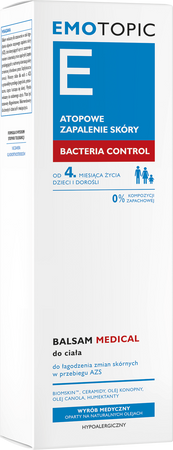 EMOTOPIC Bacteria Control Balsam Medical do ciała, 200 ml 