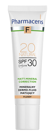 PHARMACERIS F Mineralny Dermo-Fluid matujący SPF 30 NATURAL 20, 30ml