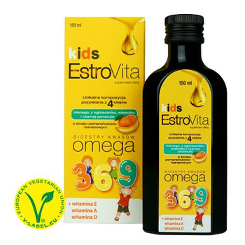 EstroVita Kids o smaku pomarańczowo - bananowym, 150ml DATA WAŻNOŚCI 31.03.2026