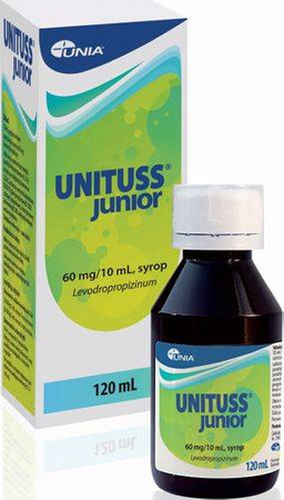 Unituss Junior syrop 0,06 g/10ml 120 ml DATA WAŻNOŚCI 31.03.2026