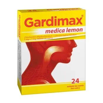 Gardimax medica lemon tabl.doss 5mg+1mg*24 DATA WAŻNOŚCI  31.03.2025