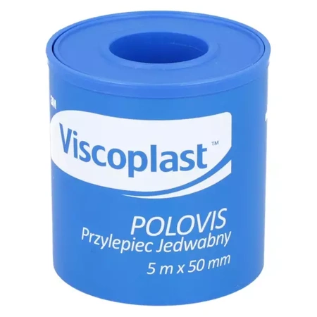 VISCOPAST Polovis Przylepiec Jedwabny, 5 m x 50 mm, rolka x 1 sztuka