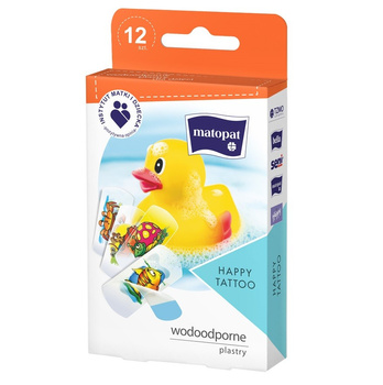 Plastry Happy Tattoo zestaw 12 sztuk