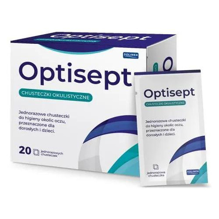 Optisept chusteczki okulistyczne 20 sztuk