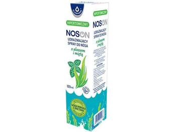 Nosonek, udrażniający spray do nosa z aloesem i miętą, hipertoniczny, 120 ml