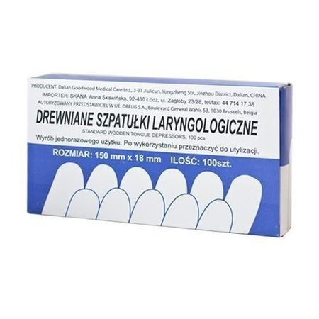 Szpatułki laryngolog. drewniane 100szt.