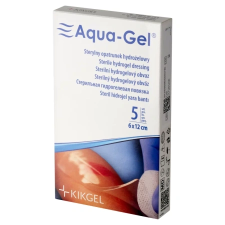 Aqua Gel Sterylny opatrunek hydrożelowy 6x12cm, 1sztuka