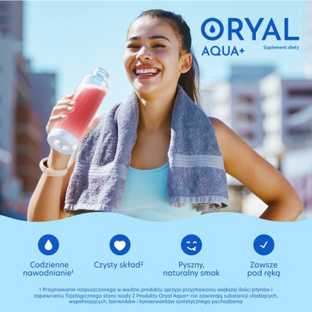 ORYAL Aqua+ Wiśnia z nutą wanilii 14 saszetek