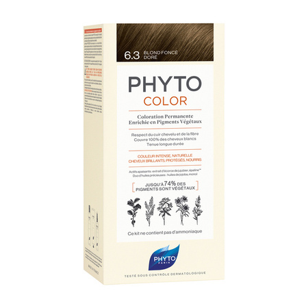 PHYTO COLOR 6.3 Farba do włosów ciemny złoty blond