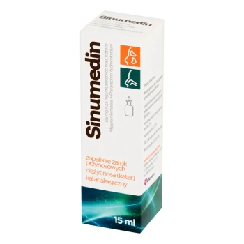 Sinumedin, (1,5 mg + 2,5 mg)/ml, aerozol do nosa, 15 ml