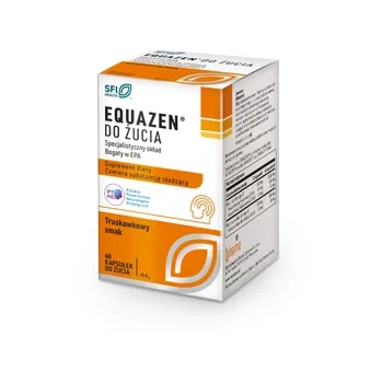 EQUAZEN 60 kapsułek do żucia, smak truskawkowy