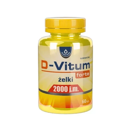 D-Vitum Forte 2000 j.m. Żelki z witaminą D i C o smaku pomarańczowym, 60 sztuk