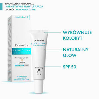 CLINIC WAY Nawilżający Krem BB SPF 50 30ml