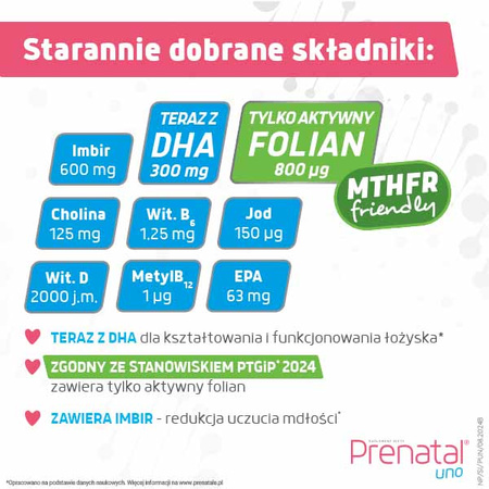 Prenatal UNO – planowanie i 1. trymestr ciąży, 30 kapsułek