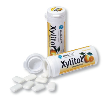 Miradent Xylitol guma do żucia z ksylitolem owoce cytrusowe 30sztuk