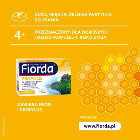 Fiorda propolis 30 pastylek do ssania