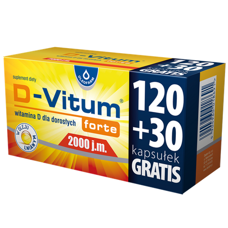 D-Vitum forte 2000 j.m. - 150 kapsułek 