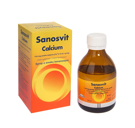 SANOSVIT CALCIUM syrop o smaku bananowym 150ml