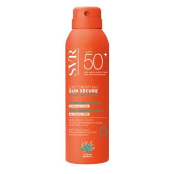 SVR SUN SECURE SPF50+ Lait Crépitant Hydratant Invisible Sans Alcool mleczna pianka ochronna, 200ml