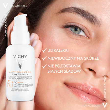 VICHY CAPITAL SOLEIL Fluid przeciw fotostarzeniu się skóry UV AGE SPF50+, 40ml