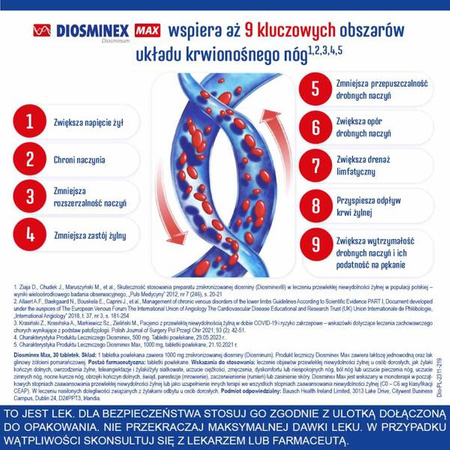 Diosminex Max 1000 mg, 30 tabletek powlekanych