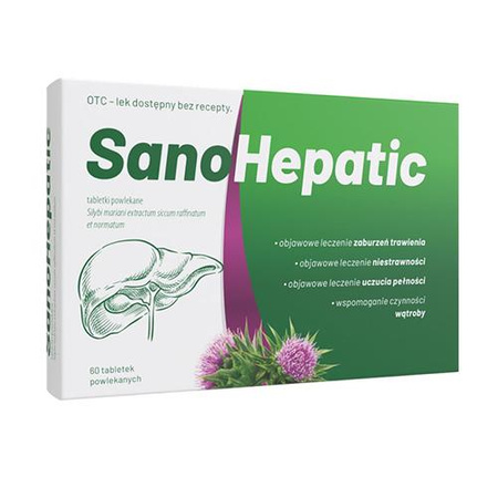 SanoHepatic 70 mg, tabletki powlekane, 60 sztuk