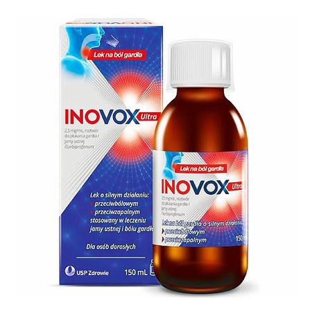 Inovox Ultra 2,5 mg/ml, roztwór do płukania gardła i jamy ustnej, 150 ml