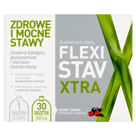 FlexiStav Xtra x 30 saszetek  (smak porzeczkowo-żurawinowy) DATA WAŻNOŚCI 28.02.2026