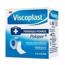 VISCOPLAST POLOPOR Przylepiec włókninowy 5mx25mm x 1 sztuka