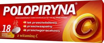 Polopiryna C tabletki musujące 500mg+200mg x 18 tabletek