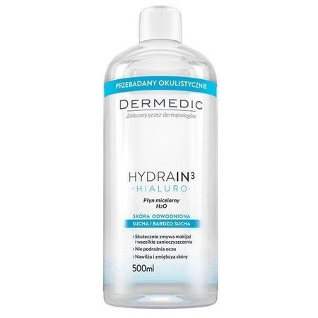 DERMEDIC HYDRAIN 3 HIALURO Płyn micelarny 500ml